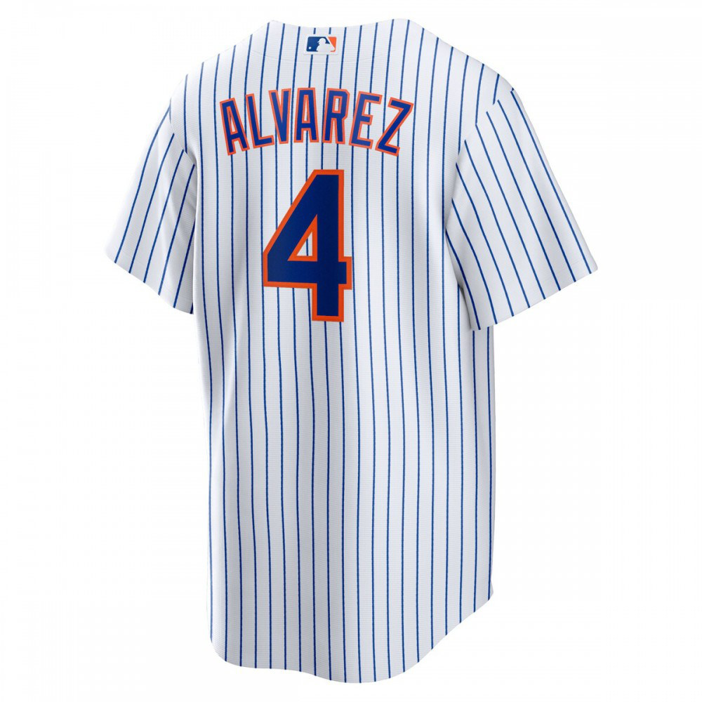 Francisco Alvarez New York Mets Replica Player Jersey - White-Pro Kit Vault | Brand New 26/27 Sports Jerseys