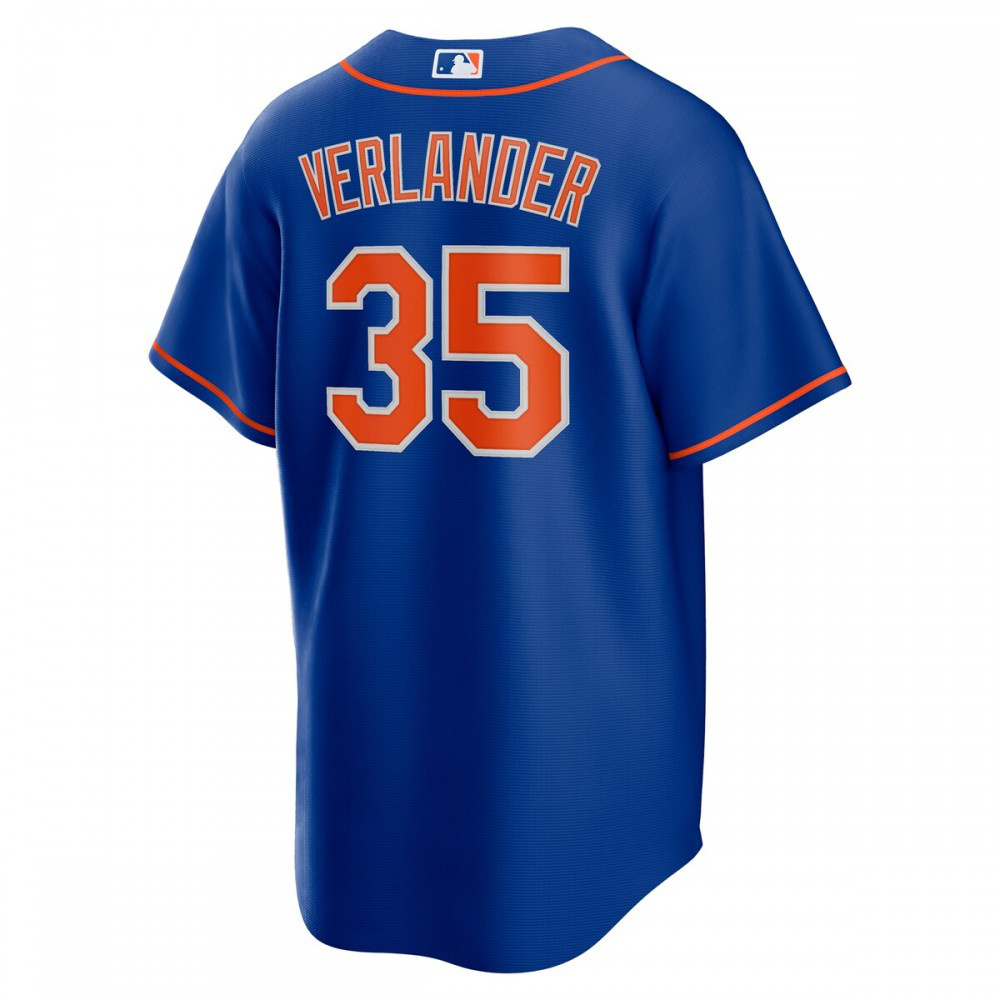 Justin Verlander New York Mets Alternate Replica Player Jersey - Royal-Pro Kit Vault | Brand New 26/27 Sports Jerseys