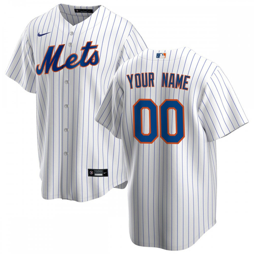 New York Mets Youth Home Replica Custom Jersey - White-Pro Kit Vault | Brand New 26/27 Sports Jerseys