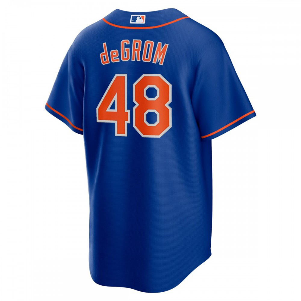 Jacob deGrom New York Mets Alternate Replica Player Name Jersey - Royal-Pro Kit Vault | Brand New 26/27 Sports Jerseys