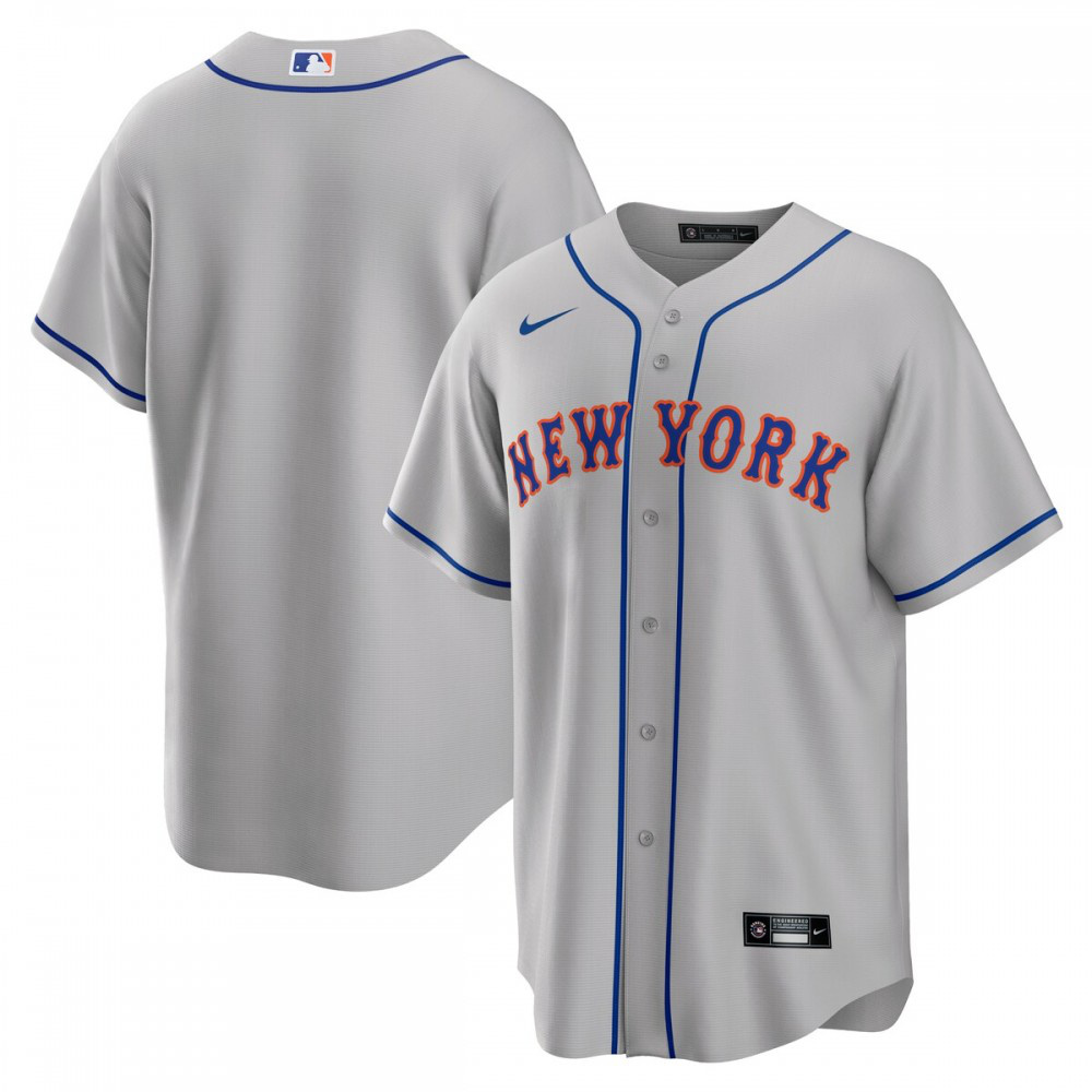 New York Mets Road Replica Team Jersey - Gray-Pro Kit Vault | Brand New 26/27 Sports Jerseys
