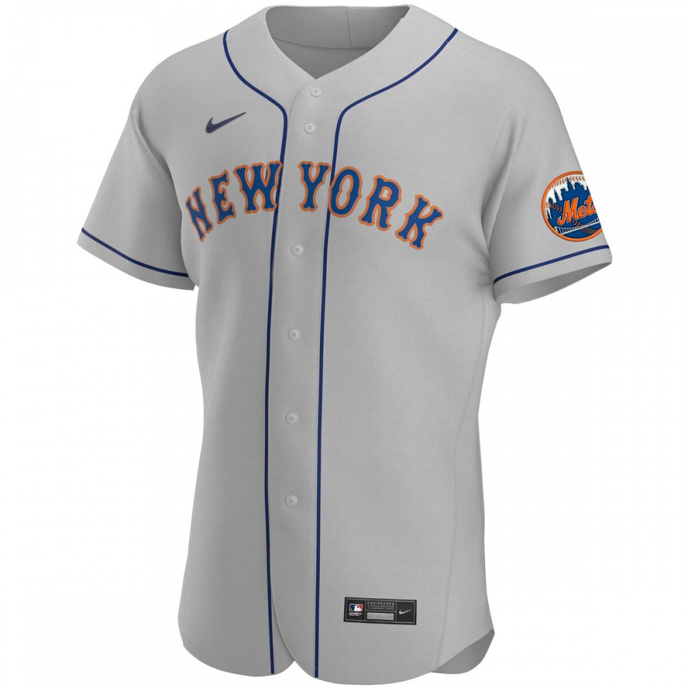 New York Mets Road Authentic Team Jersey - Gray-Pro Kit Vault | Brand New 26/27 Sports Jerseys