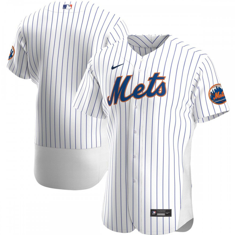 New York Mets Home Authentic Team Jersey - White-Pro Kit Vault | Brand New 26/27 Sports Jerseys