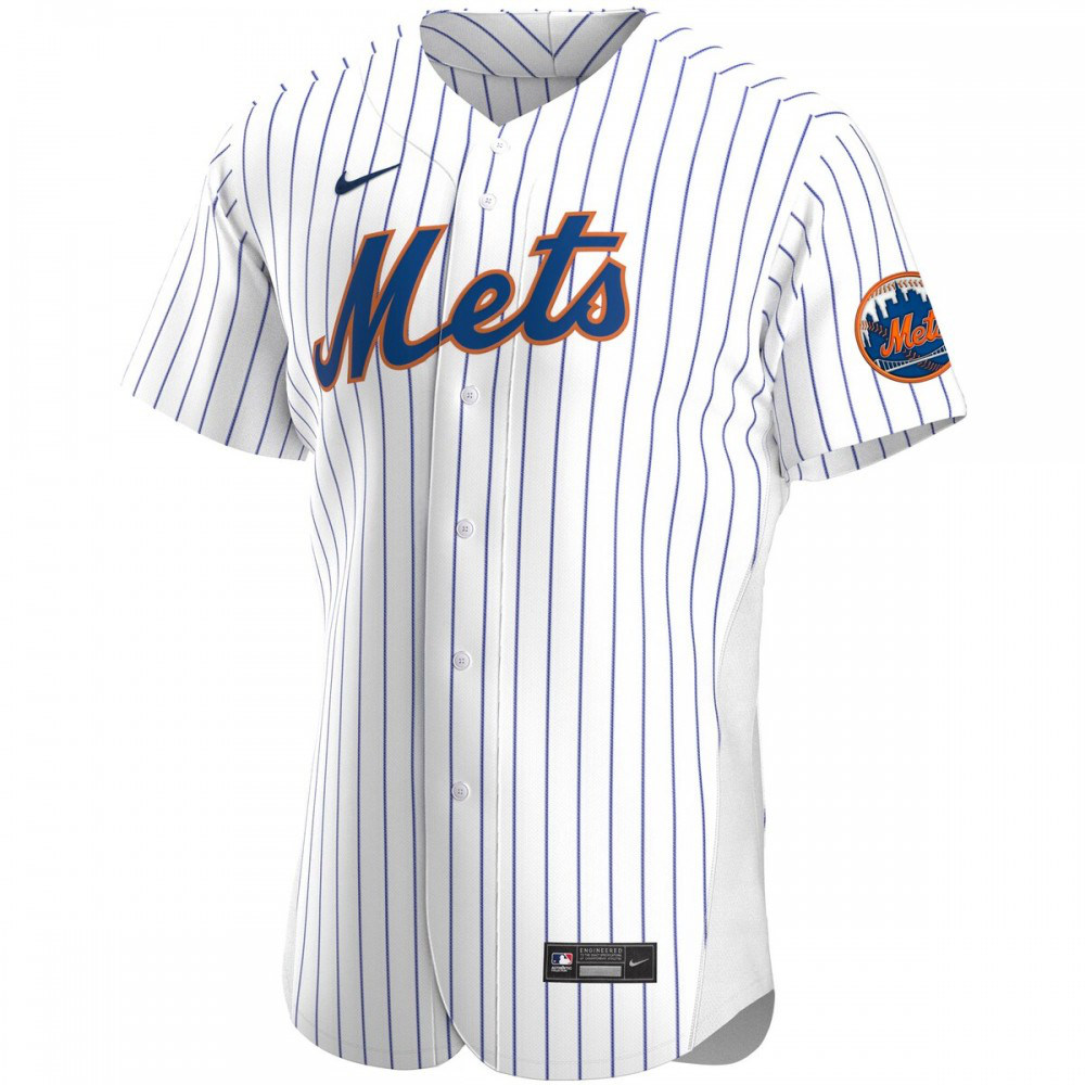New York Mets Home Authentic Team Jersey - White-Pro Kit Vault | Brand New 26/27 Sports Jerseys