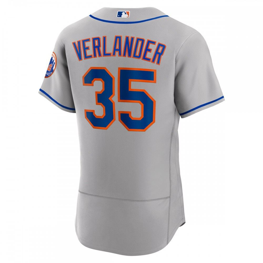 Justin Verlander New York Mets Road Authentic Player Jersey - Gray-Pro Kit Vault | Brand New 26/27 Sports Jerseys