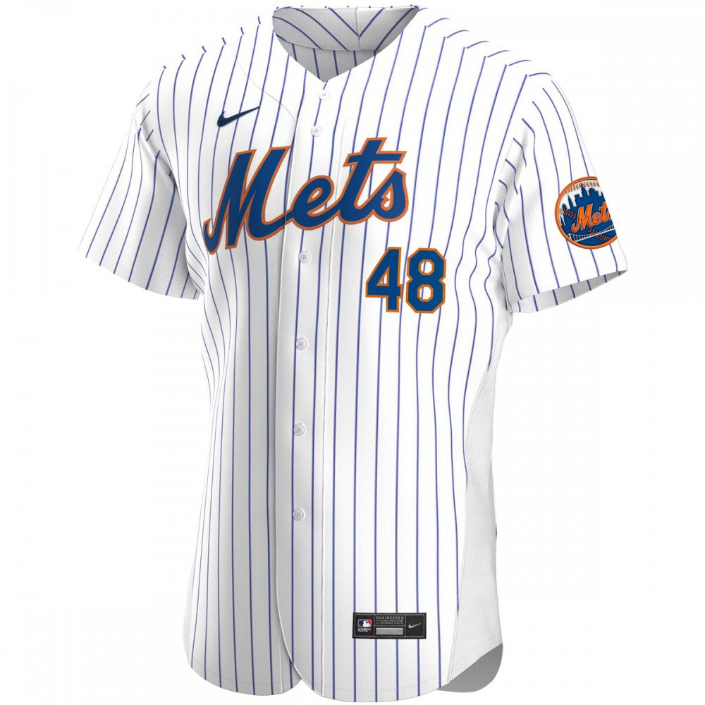 Jacob deGrom New York Mets Home Authentic Player Jersey - White-Pro Kit Vault | Brand New 26/27 Sports Jerseys