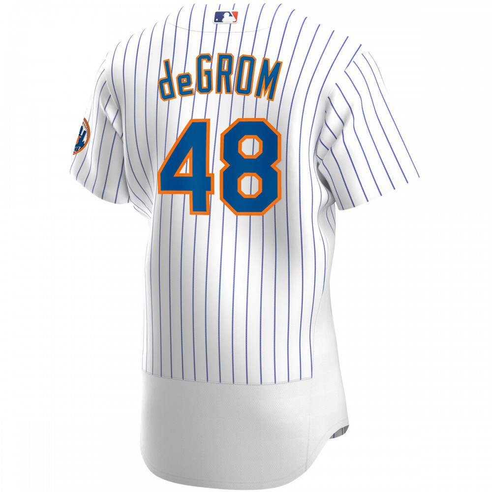 Jacob deGrom New York Mets Home Authentic Player Jersey - White-Pro Kit Vault | Brand New 26/27 Sports Jerseys
