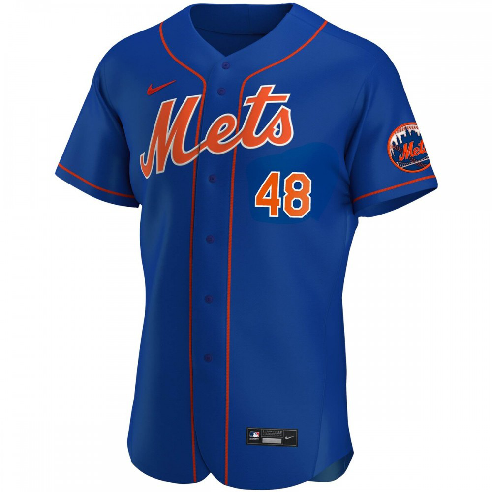 Jacob deGrom New York Mets Alternate Authentic Player Jersey - Royal-Pro Kit Vault | Brand New 26/27 Sports Jerseys
