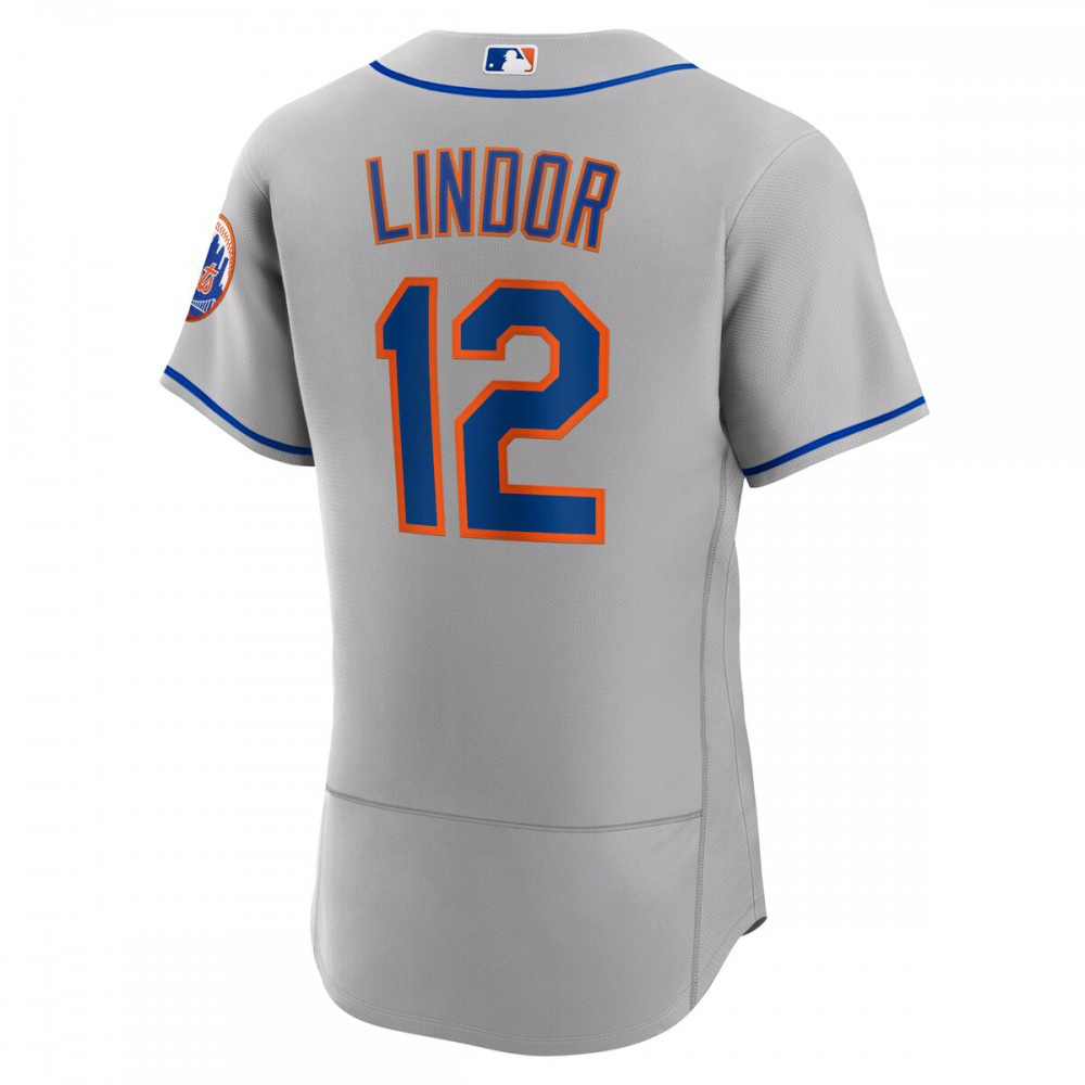 Francisco Lindor New York Mets Road Authentic Player Jersey - Gray-Pro Kit Vault | Brand New 26/27 Sports Jerseys