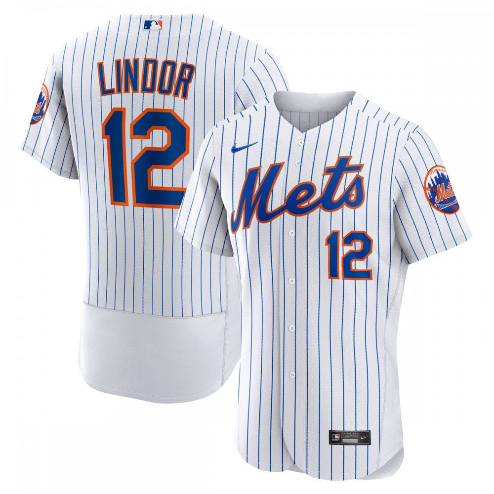 Francisco Lindor New York Mets Home Authentic Player Jersey - White-Pro Kit Vault | Brand New 26/27 Sports Jerseys