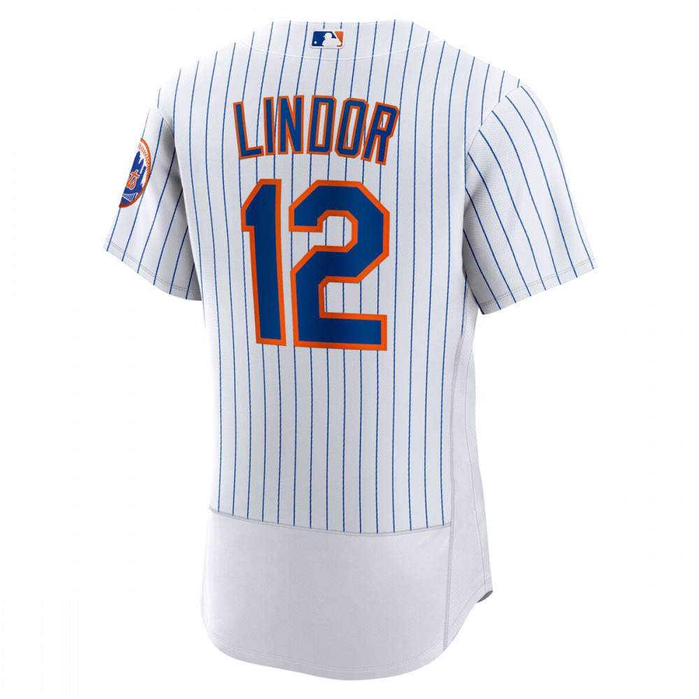 Francisco Lindor New York Mets Home Authentic Player Jersey - White-Pro Kit Vault | Brand New 26/27 Sports Jerseys