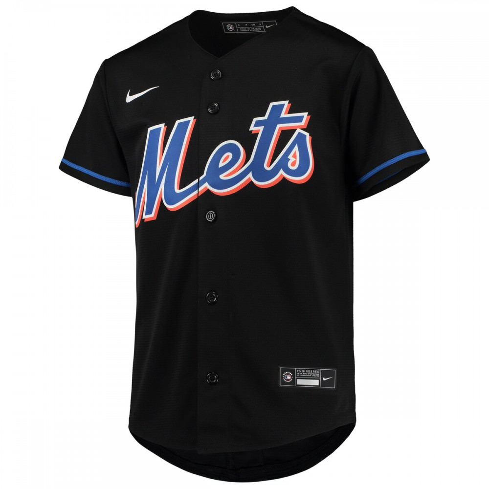 New York Mets Youth Alternate Replica Team Jersey - Black-Pro Kit Vault | Brand New 26/27 Sports Jerseys