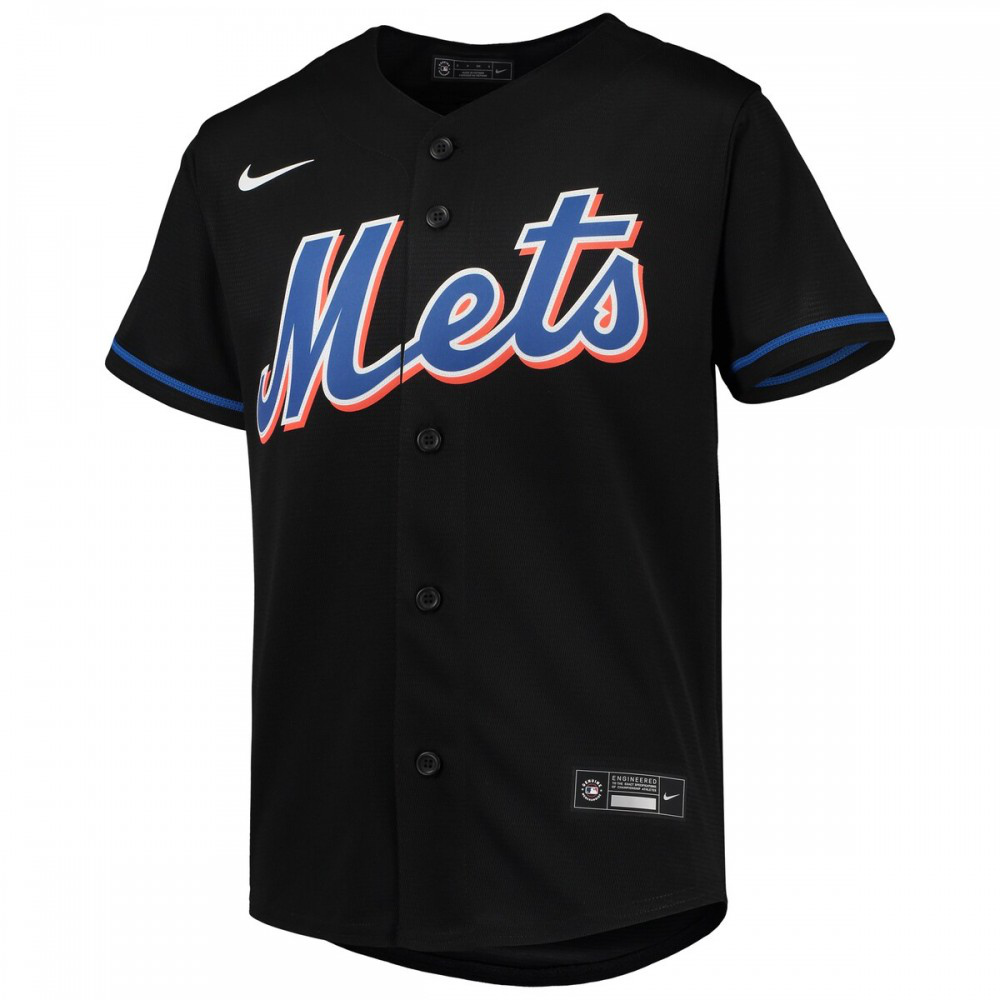 Francisco Lindor New York Mets Youth Alternate Replica Player Jersey - Black-Pro Kit Vault | Brand New 26/27 Sports Jerseys