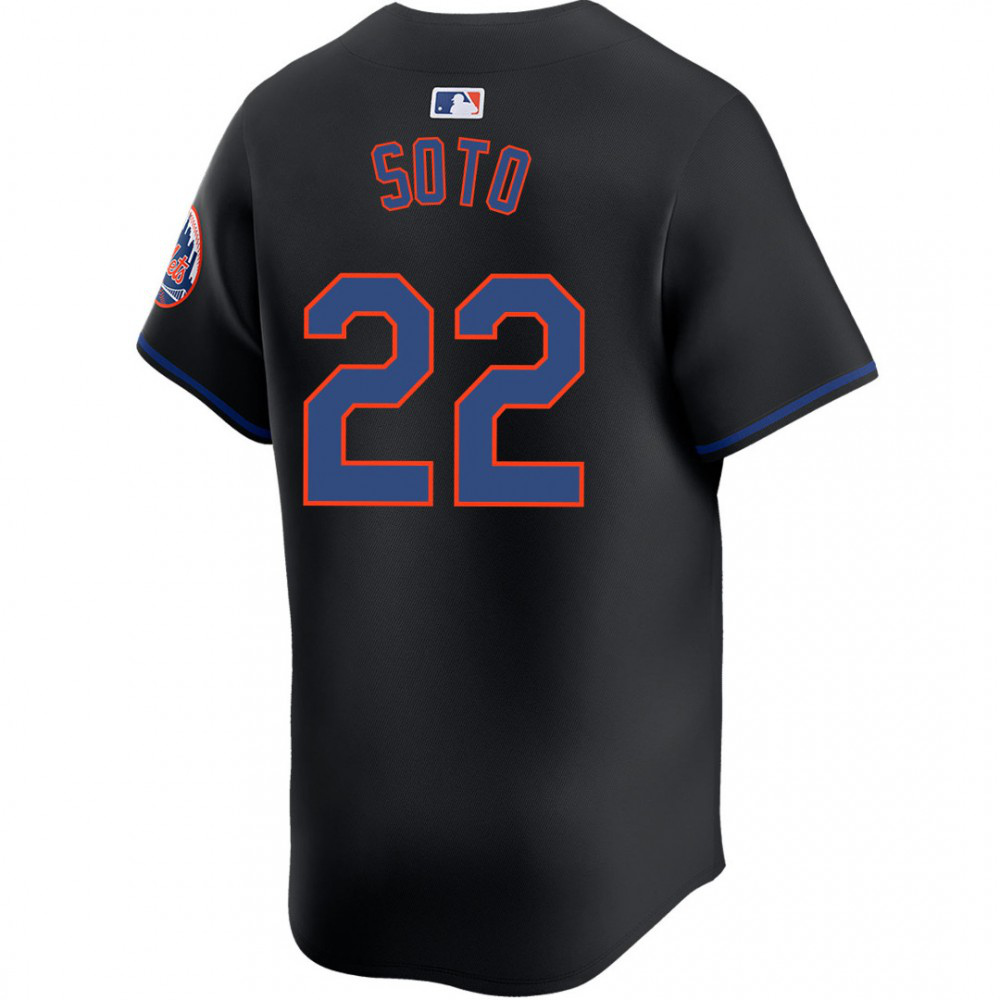 Juan Soto New York Mets Alternate Limited Player Jersey聽鈥?Black-Pro Kit Vault | Brand New 26/27 Sports Jerseys