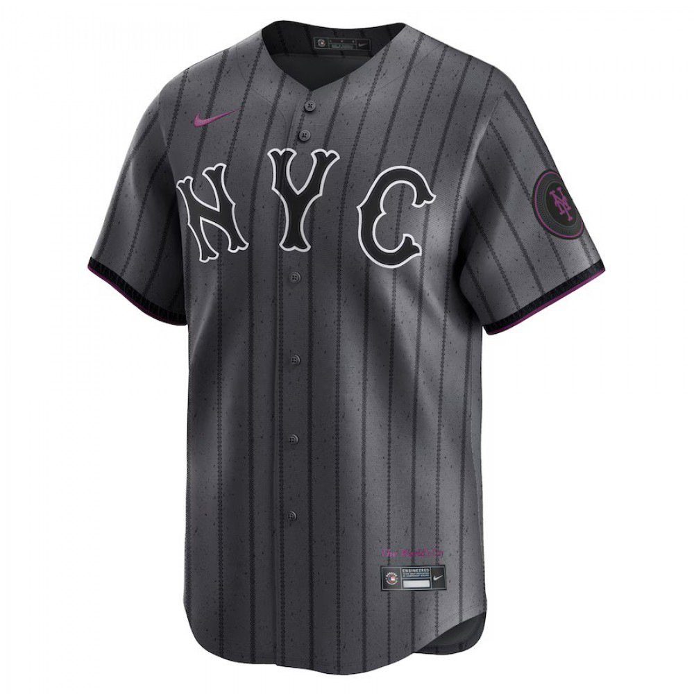 Francisco Alvarez New York Mets 2024 City Connect Limited Player Jersey - Graphite-Pro Kit Vault | Brand New 26/27 Sports Jerseys