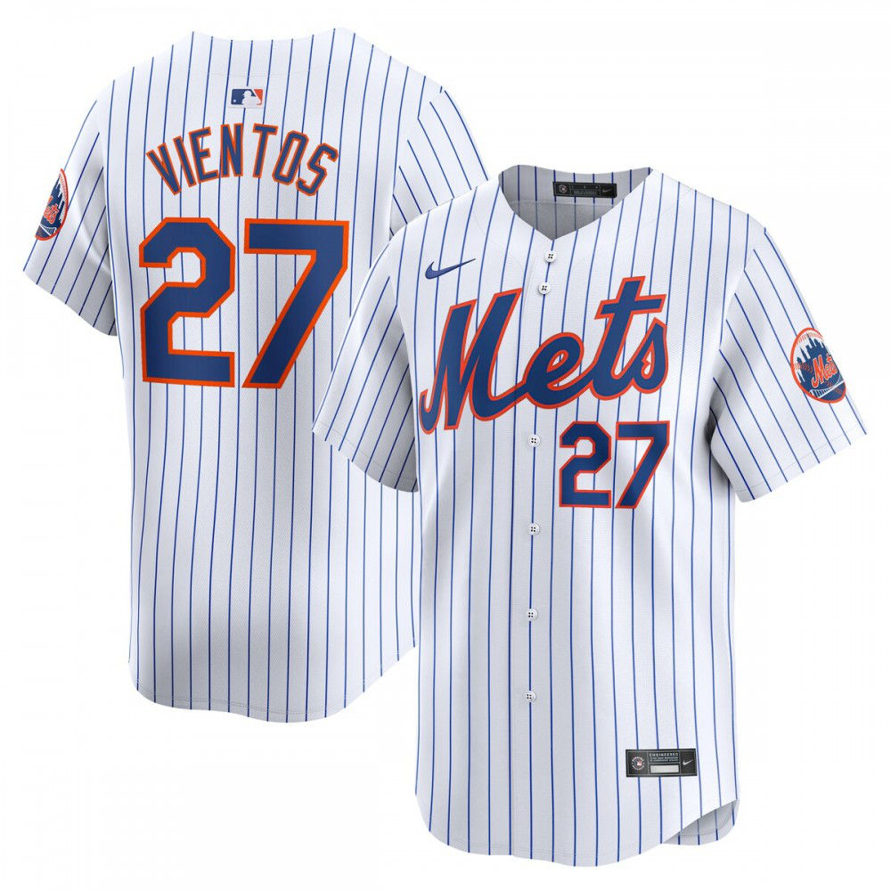 Mark Vientos New York Mets Home Limited Player Jersey - White-Pro Kit Vault | Brand New 26/27 Sports Jerseys