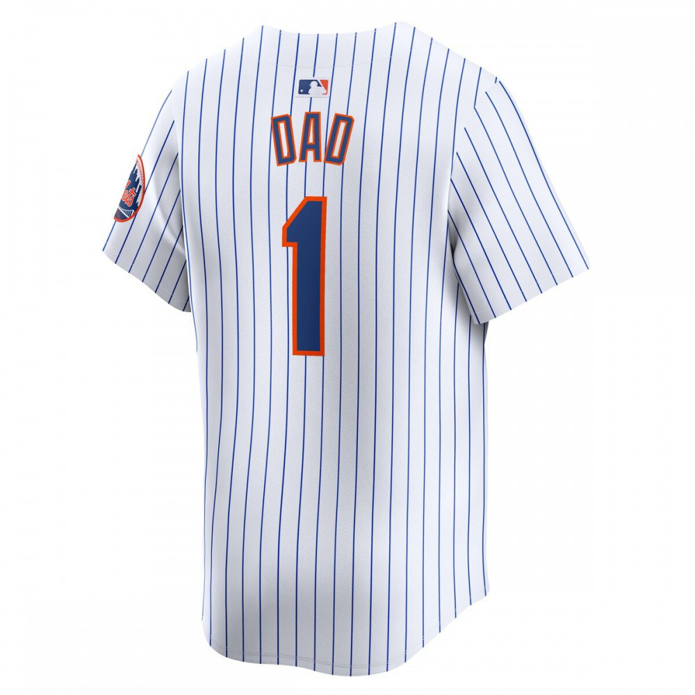 New York Mets #1 Dad Home Limited Jersey - White-Pro Kit Vault | Brand New 26/27 Sports Jerseys