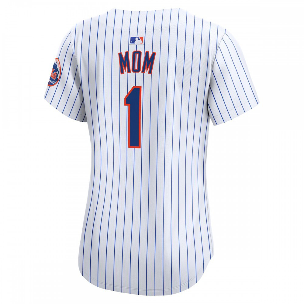 New York Mets Women's #1 Mom Home Limited Jersey - White-Pro Kit Vault | Brand New 26/27 Sports Jerseys