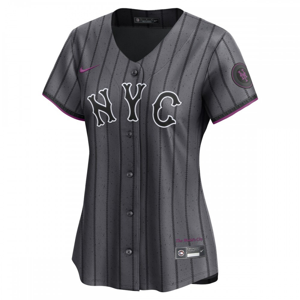 Francisco Lindor New York Mets Women's 2024 City Connect Limited Player Jersey - Graphite-Pro Kit Vault | Brand New 26/27 Sports Jerseys