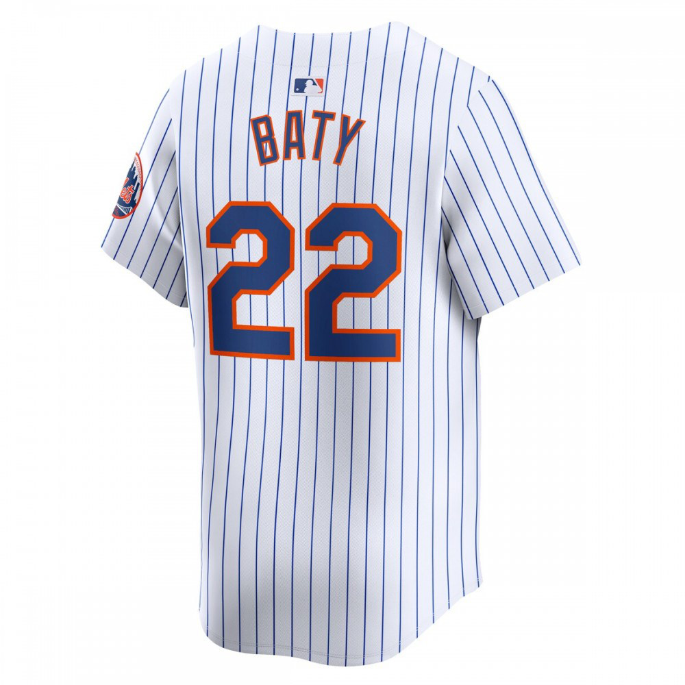 Brett Baty New York Mets Home Limited Player Jersey - White-Pro Kit Vault | Brand New 26/27 Sports Jerseys