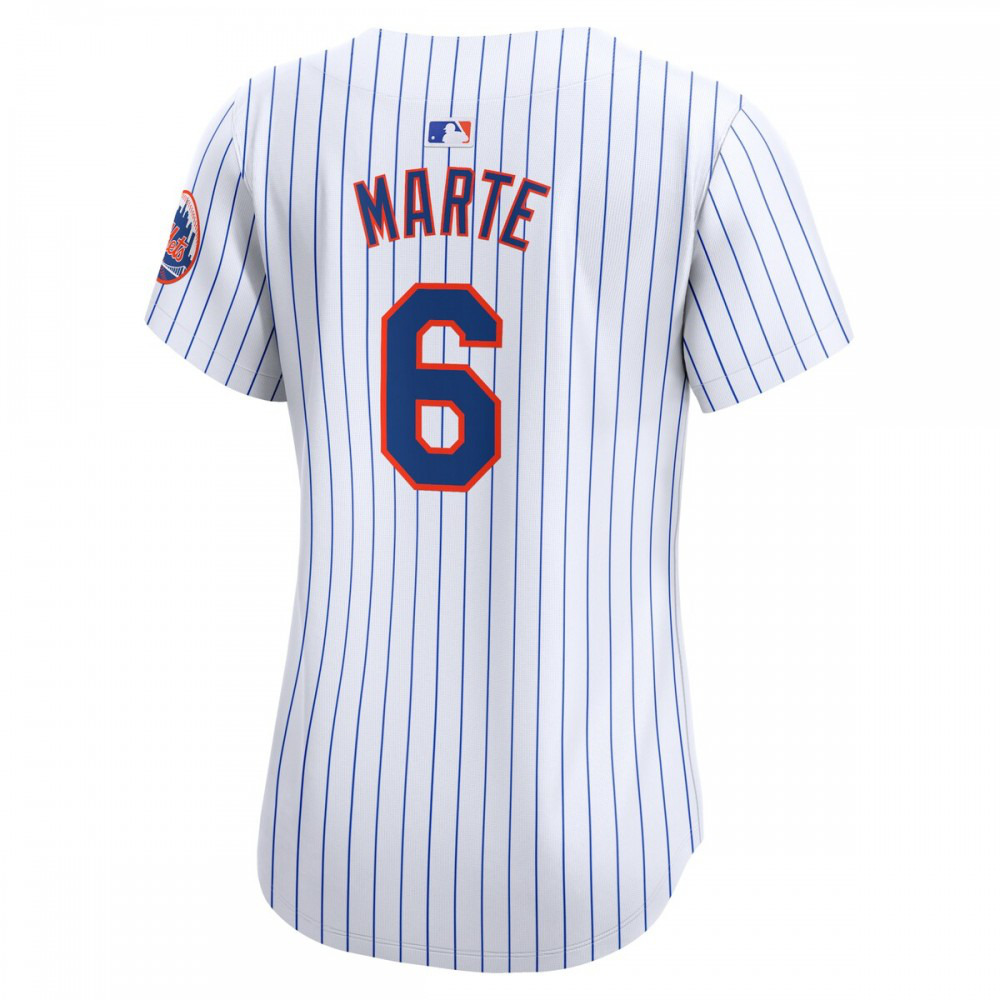 Starling Marte New York Mets Women's Home Limited Player Jersey - White-Pro Kit Vault | Brand New 26/27 Sports Jerseys
