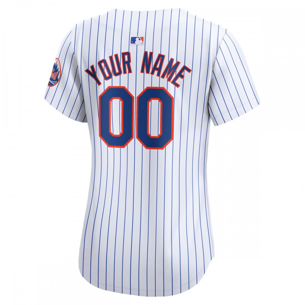 New York Mets Women's Home Limited Custom Jersey - White-Pro Kit Vault | Brand New 26/27 Sports Jerseys