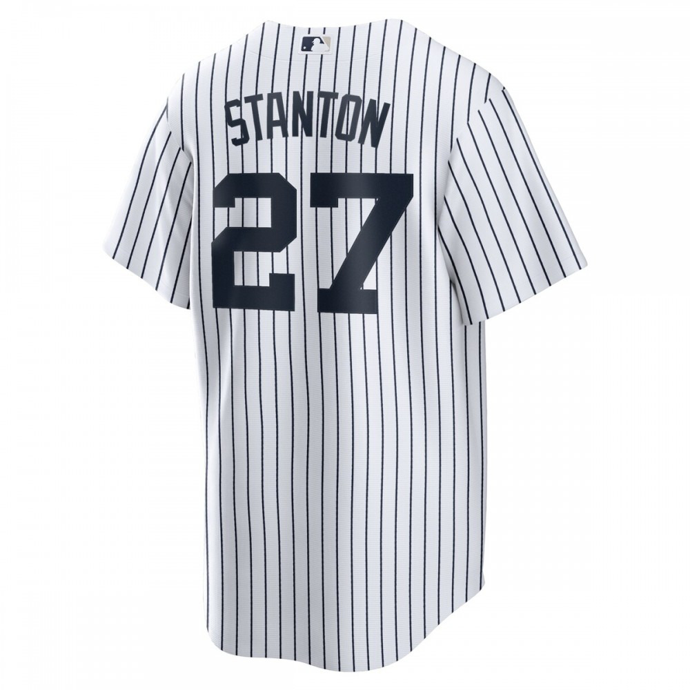 Giancarlo Stanton New York Yankees Home Replica Player Name Jersey - White-Pro Kit Vault | Brand New 26/27 Sports Jerseys