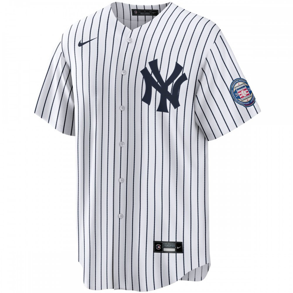 Derek Jeter New York Yankees 2020 Hall of Fame Induction Home Replica Player Name Jersey - White/Navy-Pro Kit Vault | Brand New 26/27 Sports Jerseys