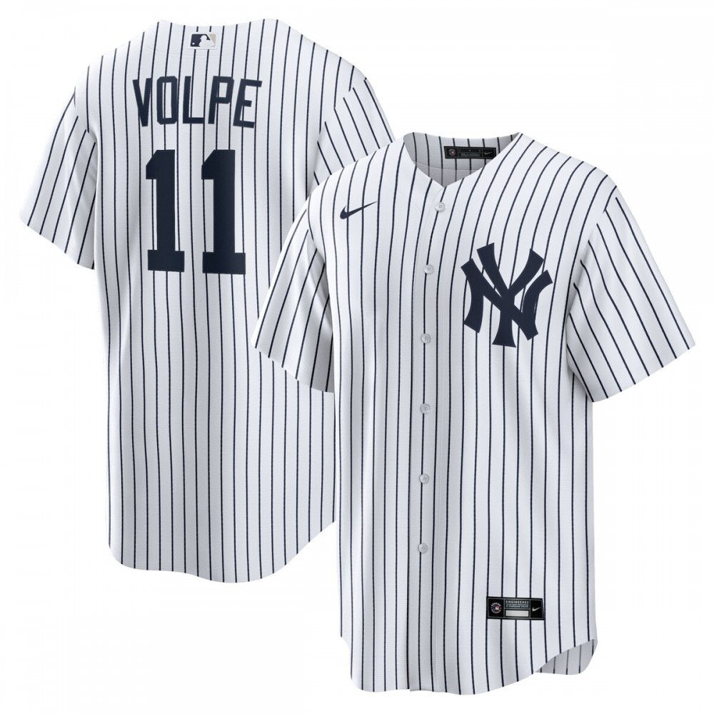 Anthony Volpe New York Yankees Youth Home Replica Player Jersey - White-Pro Kit Vault | Brand New 26/27 Sports Jerseys