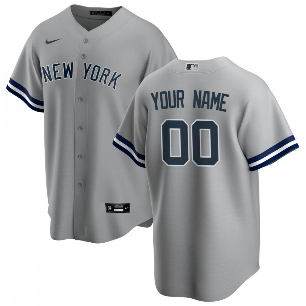 New York Yankees Road Replica Custom Jersey - Gray-Pro Kit Vault | Brand New 26/27 Sports Jerseys