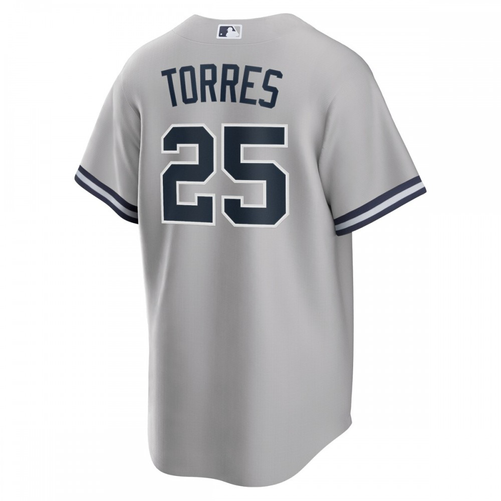 Gleyber Torres New York Yankees Road Replica Player Name Jersey - Gray-Pro Kit Vault | Brand New 26/27 Sports Jerseys