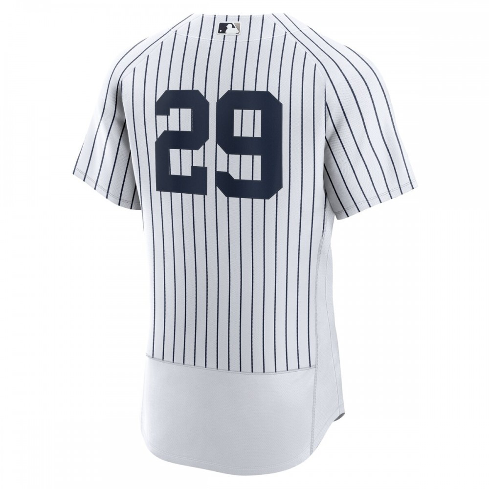Catfish Hunter New York Yankees Home Authentic Retired Player Jersey - White-Pro Kit Vault | Brand New 26/27 Sports Jerseys