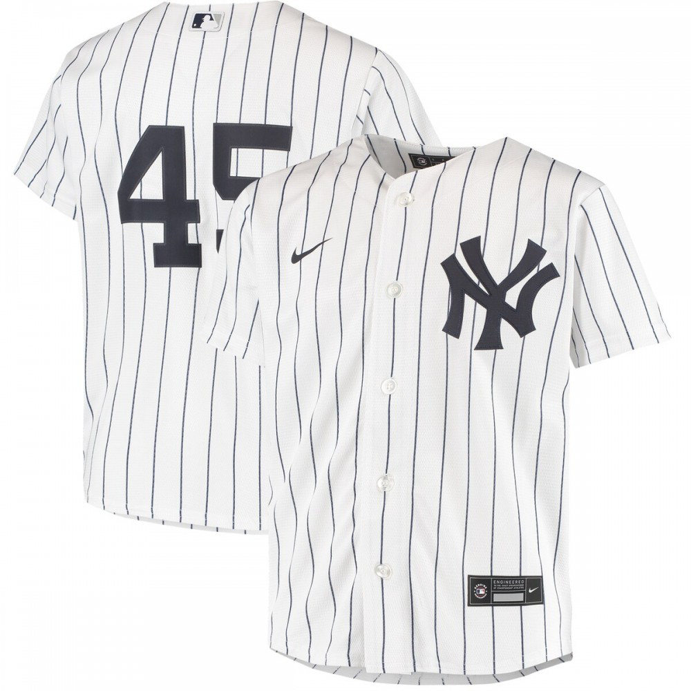 Gerrit Cole New York Yankees Youth Alternate Replica Player Jersey - White-Pro Kit Vault | Brand New 26/27 Sports Jerseys