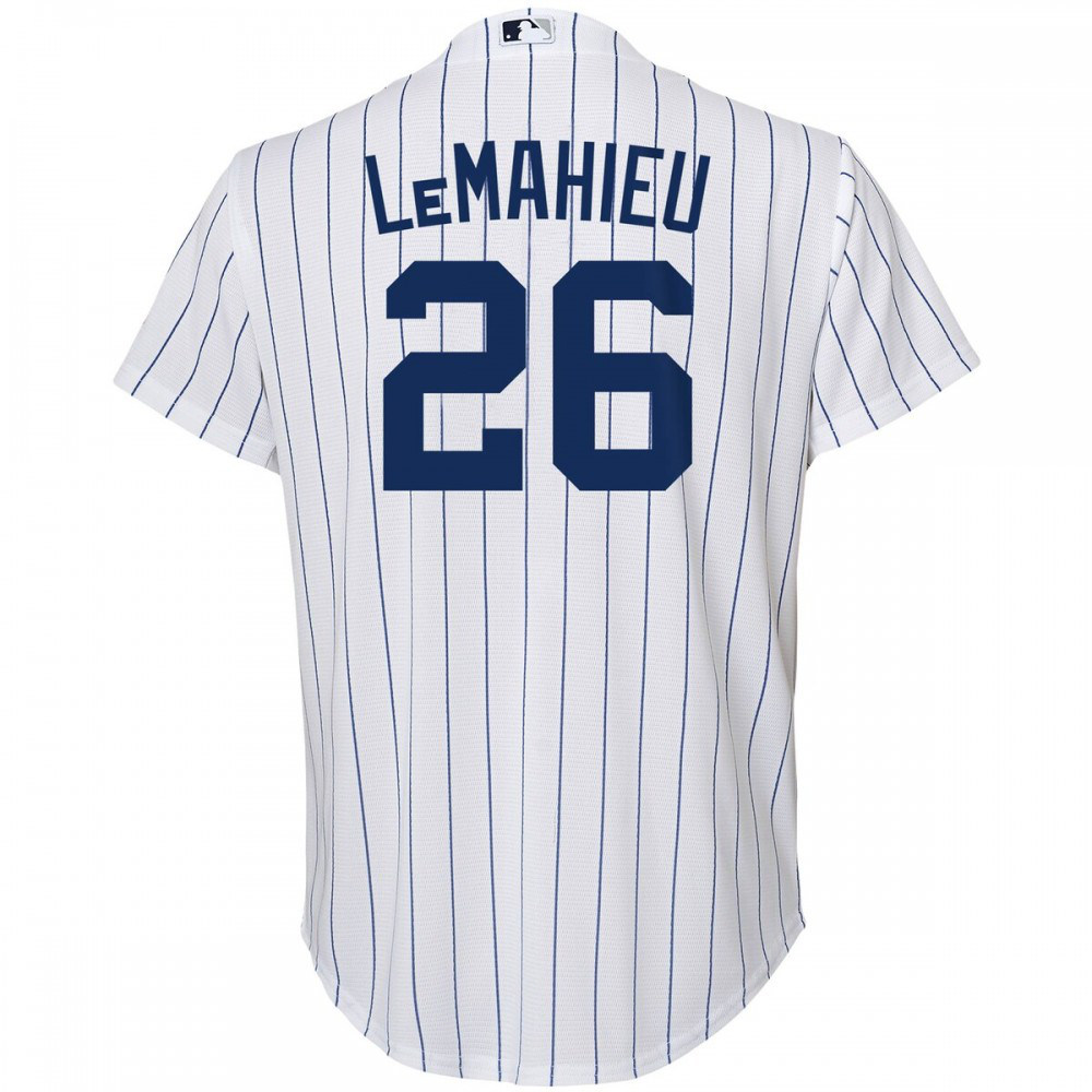 DJ LeMahieu New York Yankees Youth Alternate Replica Player Jersey - White-Pro Kit Vault | Brand New 26/27 Sports Jerseys