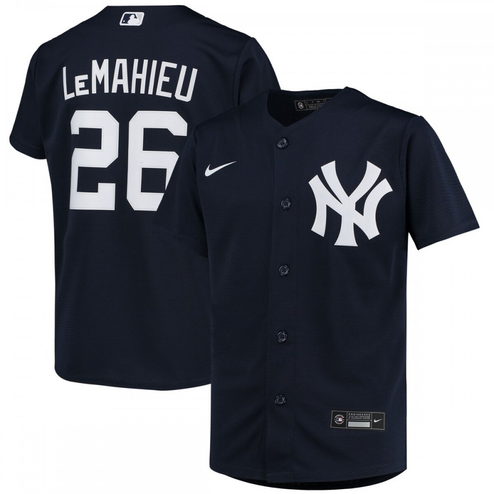 DJ LeMahieu New York Yankees Youth Alternate Replica Player Jersey - Navy-Pro Kit Vault | Brand New 26/27 Sports Jerseys