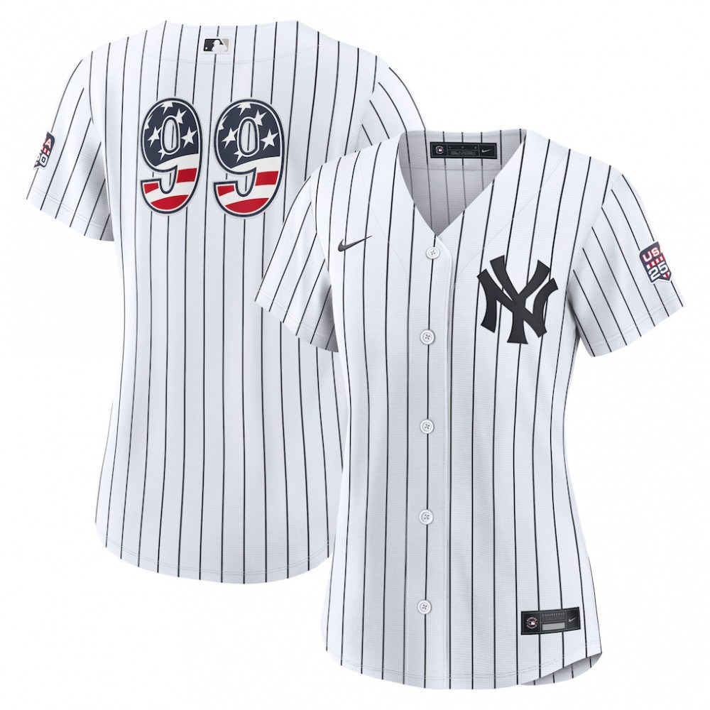Aaron Judge New York Yankees Women's USA 250 Fourth of July Home Stadium Jersey - White-Pro Kit Vault | Brand New 26/27 Sports Jerseys