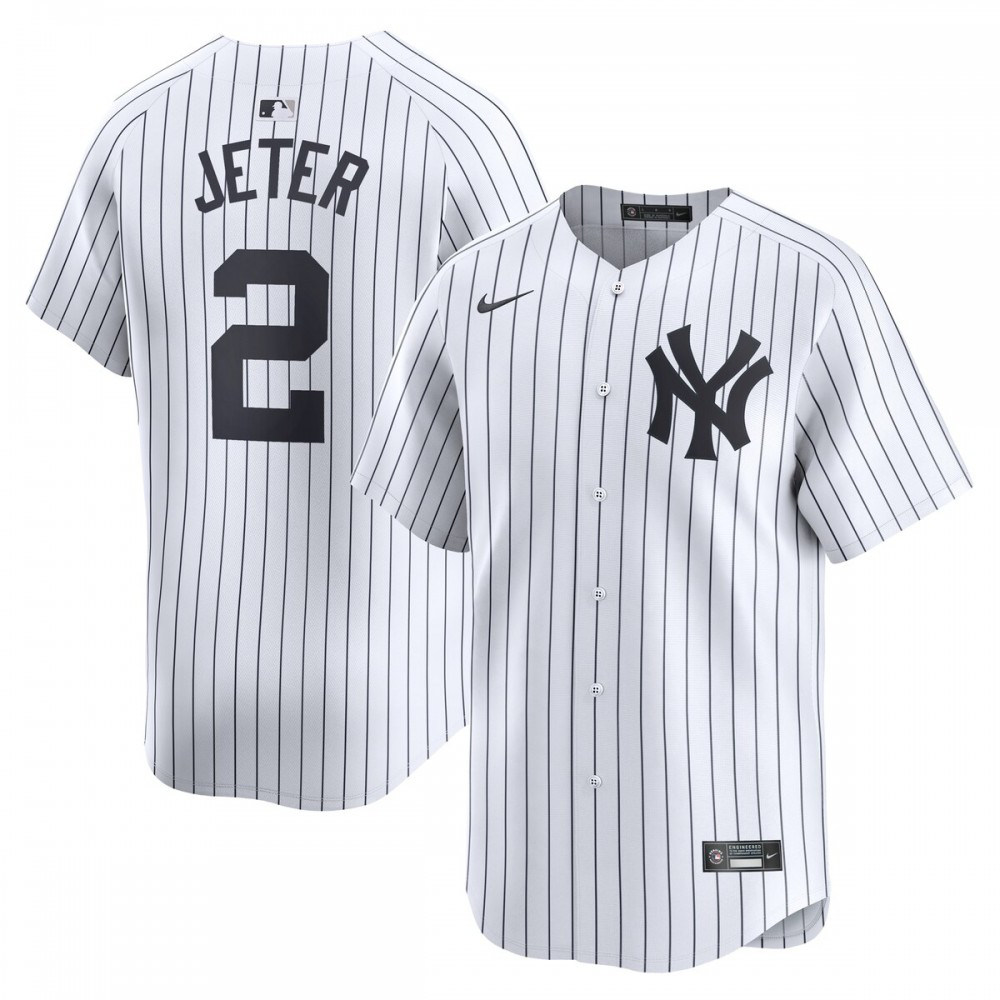 Derek Jeter New York Yankees Youth Home Limited Player Jersey - White-Pro Kit Vault | Brand New 26/27 Sports Jerseys