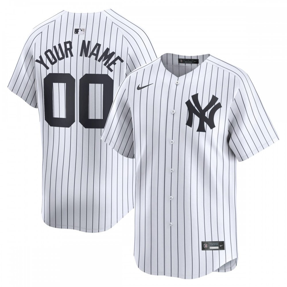 New York Yankees Youth Home Limited Custom Jersey - White-Pro Kit Vault | Brand New 26/27 Sports Jerseys