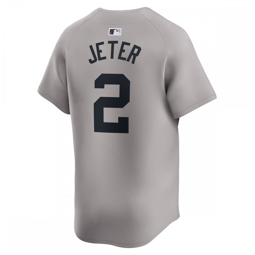 Derek Jeter New York Yankees Away Limited Player Jersey - Gray-Pro Kit Vault | Brand New 26/27 Sports Jerseys