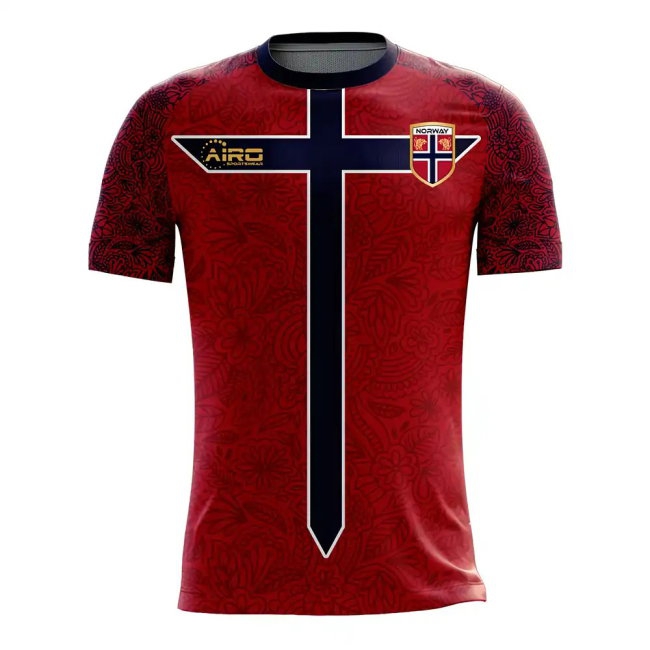 Shop Norway 2024-2025 Home Concept Football Kit (Airo) (Custom Name)-Pro Kit Vault | Brand New 26/27 Sports Jerseys
