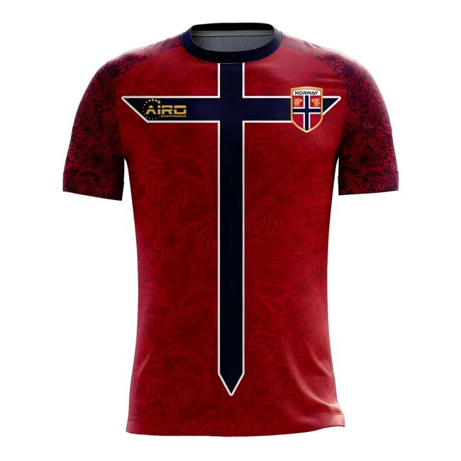 Shop Norway 2024-2025 Home Concept Football Kit (Airo) (Custom Name)-Pro Kit Vault | Brand New 26/27 Sports Jerseys