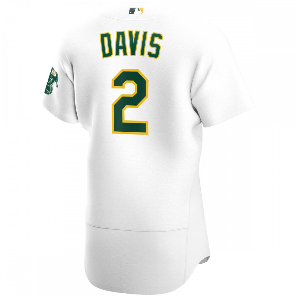 Khris Davis Oakland Athletics Home Authentic Player Jersey - White-Pro Kit Vault | Brand New 26/27 Sports Jerseys