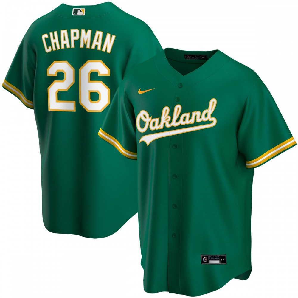 Matt Chapman Oakland Athletics Youth Alternate Replica Player Jersey - Kelly Green-Pro Kit Vault | Brand New 26/27 Sports Jerseys