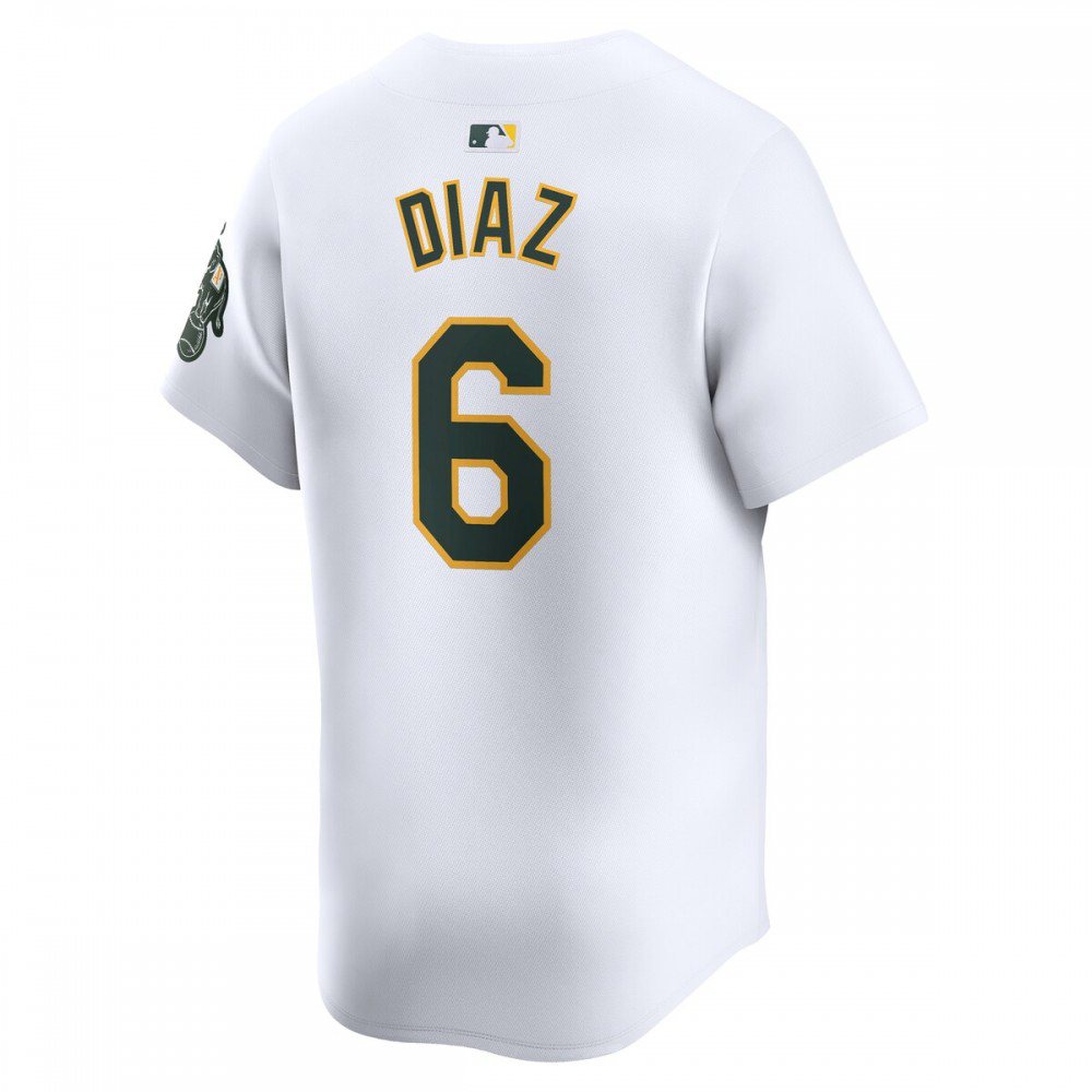 Jordan Diaz Oakland Athletics Home Limited Player Jersey - White-Pro Kit Vault | Brand New 26/27 Sports Jerseys
