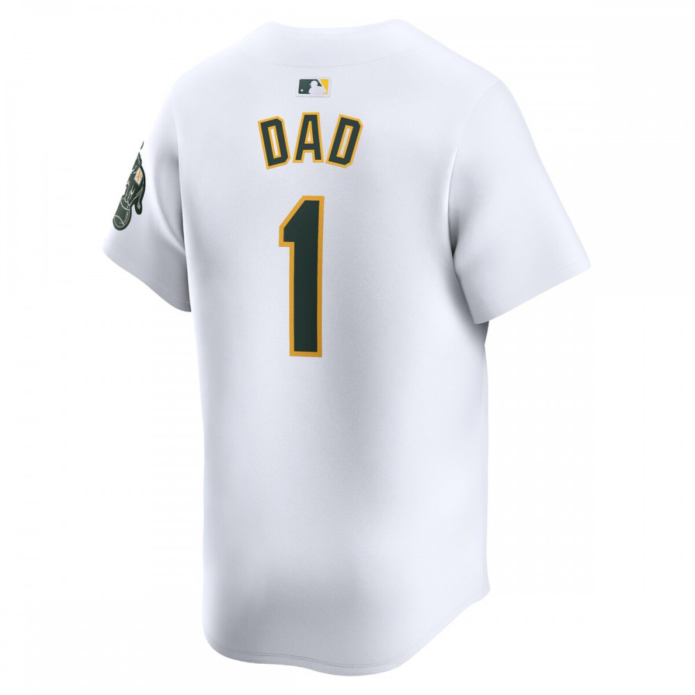 Oakland Athletics #1 Dad Home Limited Jersey - White-Pro Kit Vault | Brand New 26/27 Sports Jerseys