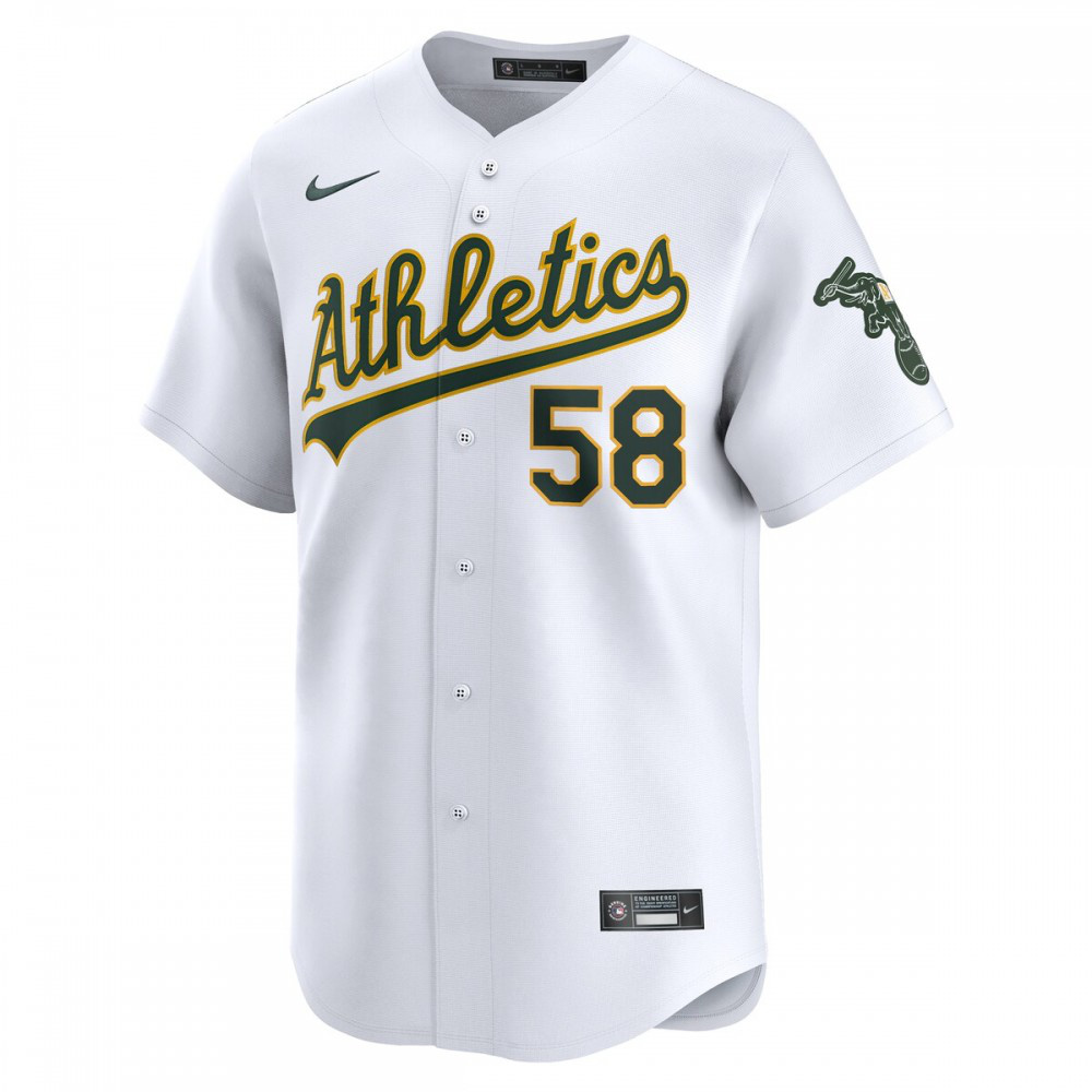 Paul Blackburn Oakland Athletics Home Limited Player Jersey - White-Pro Kit Vault | Brand New 26/27 Sports Jerseys