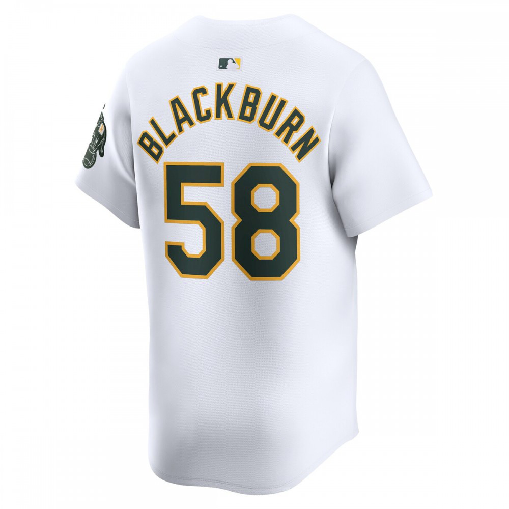 Paul Blackburn Oakland Athletics Home Limited Player Jersey - White-Pro Kit Vault | Brand New 26/27 Sports Jerseys