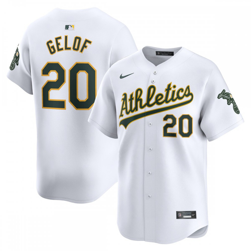 Zack Gelof Oakland Athletics Home Limited Player Jersey - White-Pro Kit Vault | Brand New 26/27 Sports Jerseys