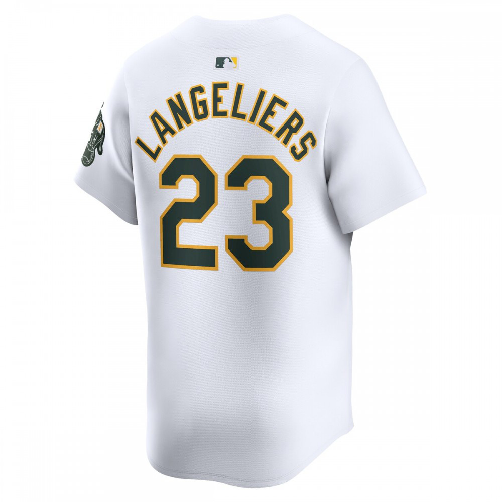 Shea Langeliers Oakland Athletics Home Limited Player Jersey - White-Pro Kit Vault | Brand New 26/27 Sports Jerseys
