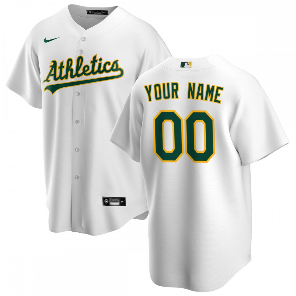 Oakland Athletics Youth Home Replica Custom Jersey - White-Pro Kit Vault | Brand New 26/27 Sports Jerseys